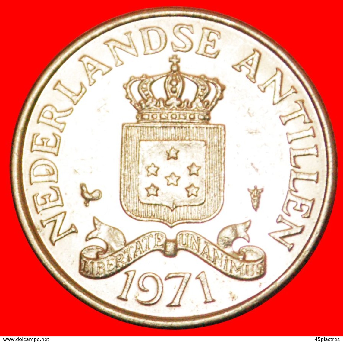 · JULIANA (1948-1980): NETHERLANDS ANTILLES ★ 25 CENTS 1971!  LOW START ★ NO RESERVE! - Antille Olandesi