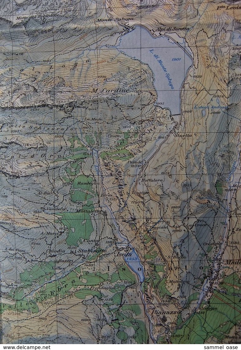 Topographische Karte / Landeskarte Schweiz  -  S. Bernardino 267  - 1:50 000  -  1970 - Maps Of The World