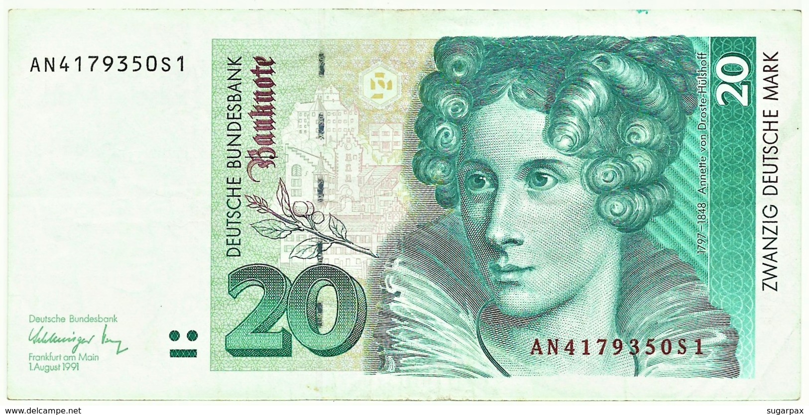 Germany - Federal Republic - 20 Deutsche Mark - 01.08.1991 - Pick: 39.a - 20 Deutsche Mark