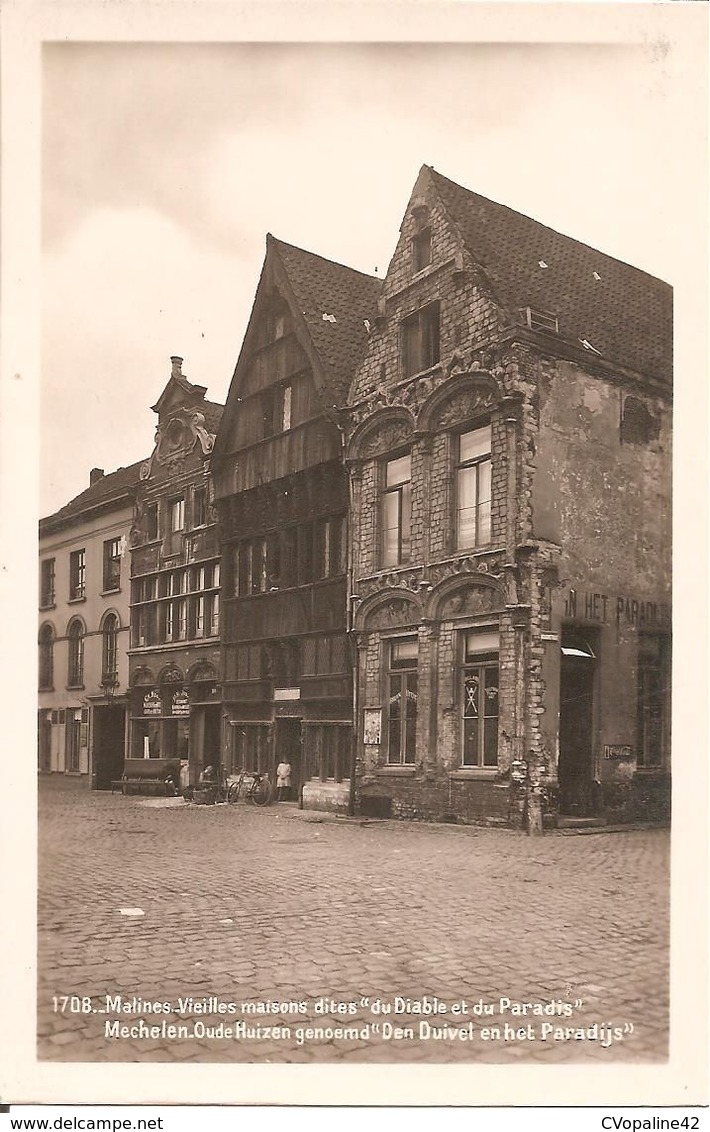 MALINES - Vieilles Maisons Dites "du Diable Et Du Paradis" . MECHELEN - Oude Huizen Genoemd "Den Duivel En Het Paradijs" - Mechelen