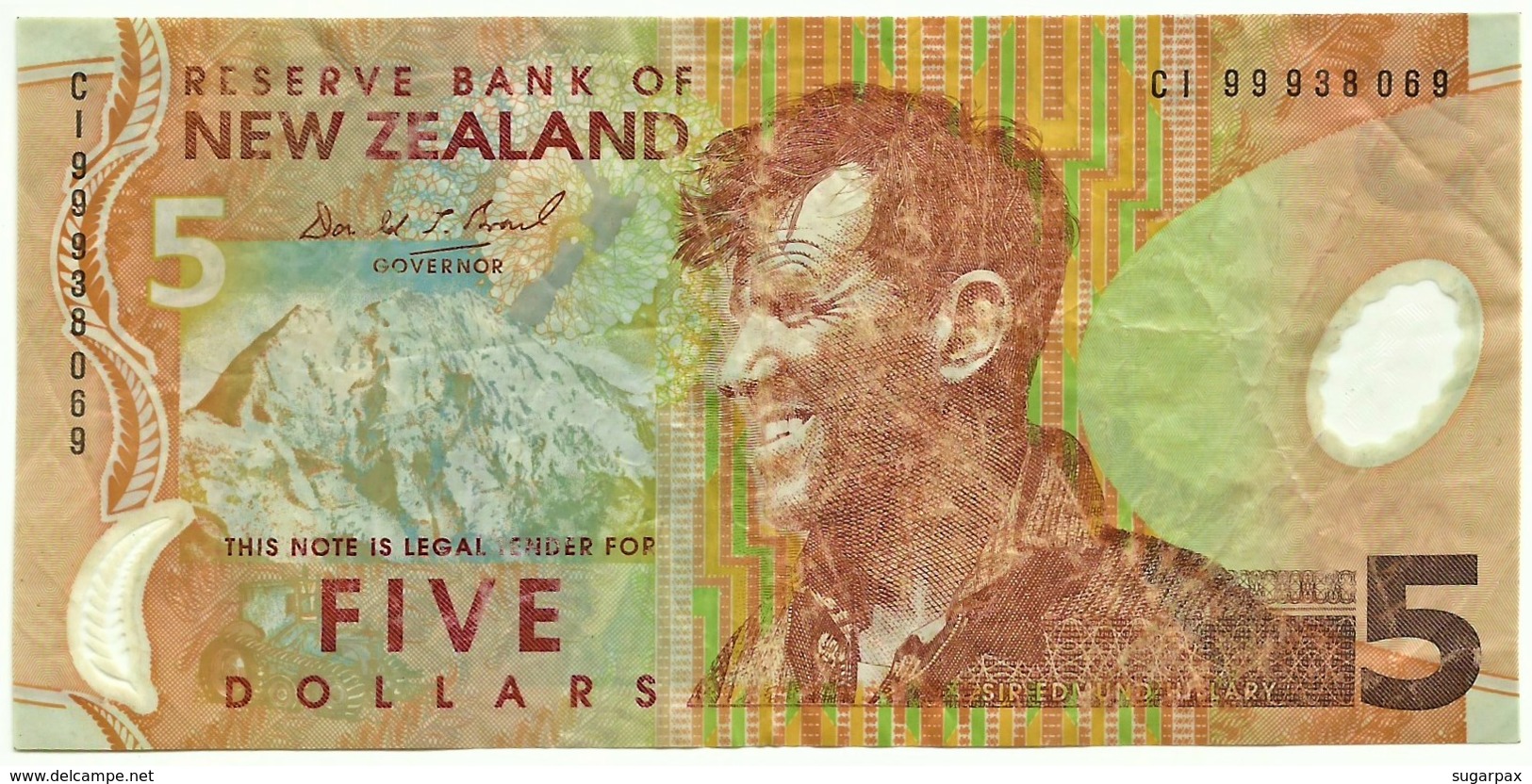 New Zealand - 5 Dollars - 1999 - Pick 185.a - Serie CI - Polymer - Sign. Donald T. Brash - Nieuw-Zeeland