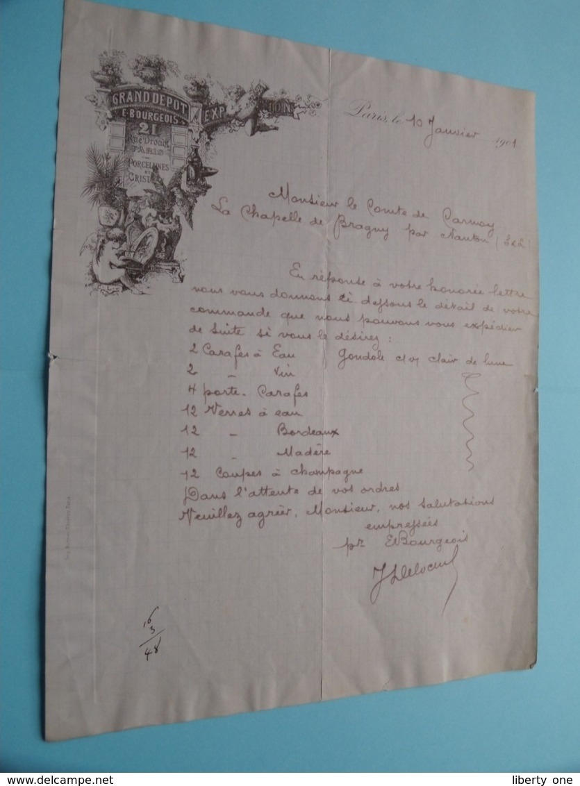 Le COMTE De CARMOY > La CHAPELLE De BRAGNY ( Bon De Commande > E. Bourgeois Paris ) Anno 1901/02 ( 14 Exemplaires ) ! - 1900 – 1949