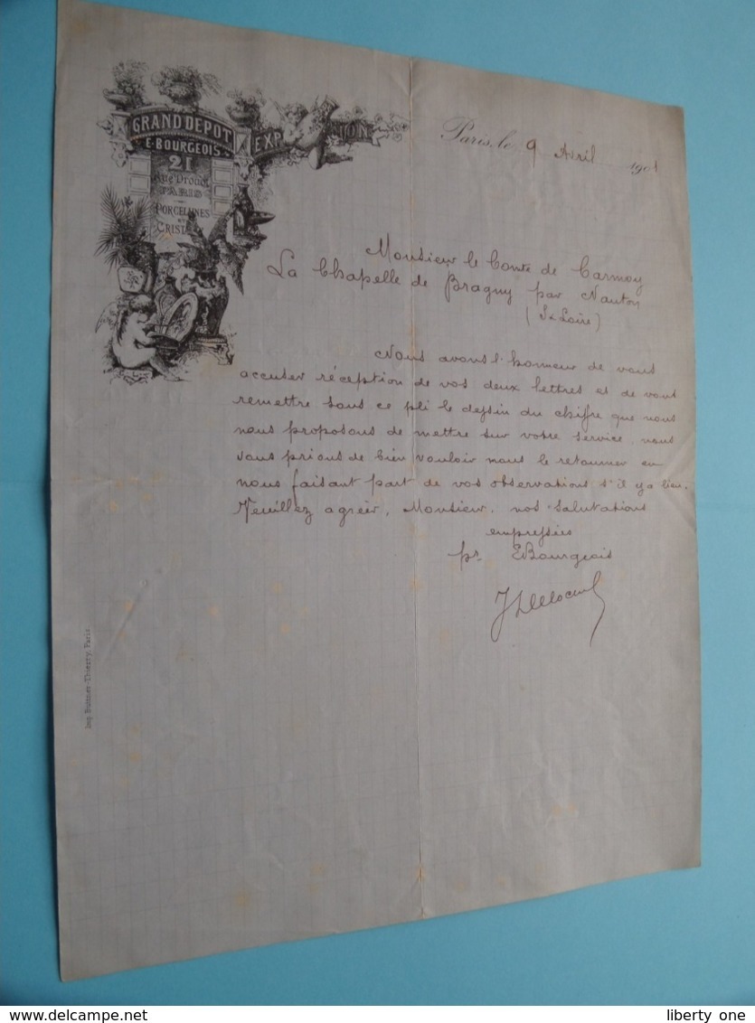 Le COMTE De CARMOY > La CHAPELLE De BRAGNY ( Bon De Commande > E. Bourgeois Paris ) Anno 1901/02 ( 14 Exemplaires ) ! - 1900 – 1949