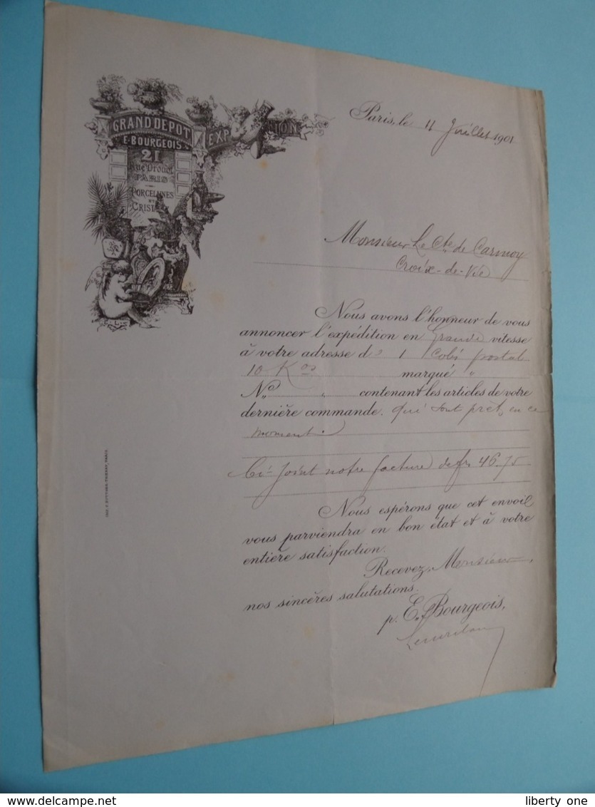 Le COMTE de CARMOY > La CHAPELLE de BRAGNY ( Bon de Commande > E. Bourgeois Paris ) Anno 1901/02 ( 14 Exemplaires ) !