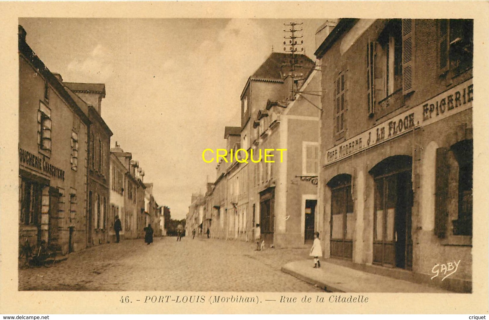 56 Port-Louis, Rue De La Citadelle, Café-épicerie Le Floch..., Belle Carte Pas Courante - Port Louis