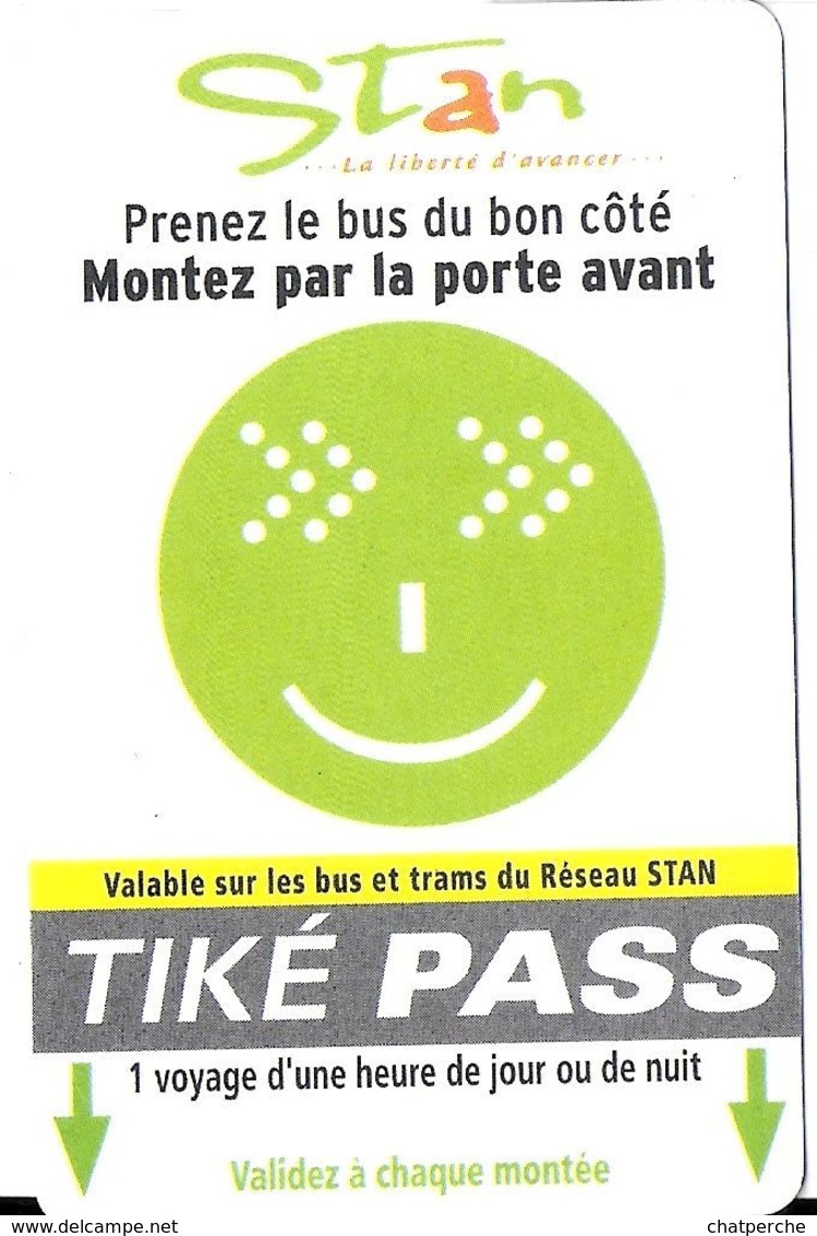 7 TITRES TRANSPORT BILLETS TICKETS AUTOBUS  RÉSEAU STAN NANCY TIKE PASS