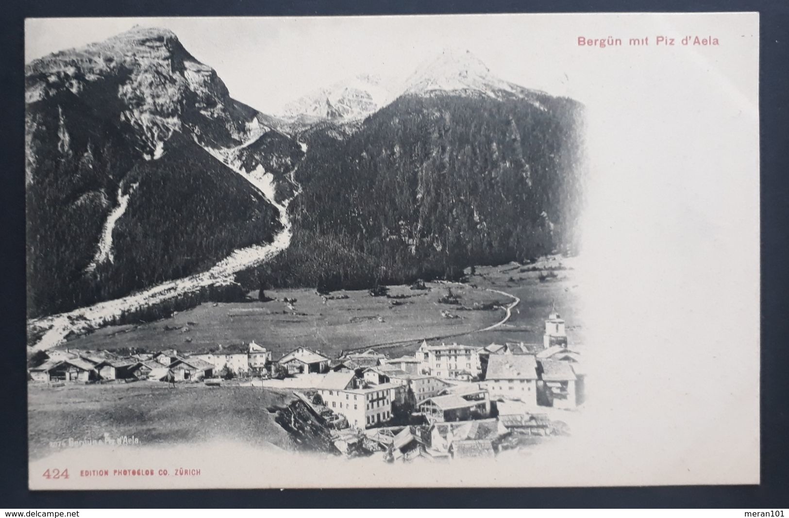 Schweiz, Postkarte  BERGÜN Mit Piz Aela, Ungebraucht - Bergün/Bravuogn