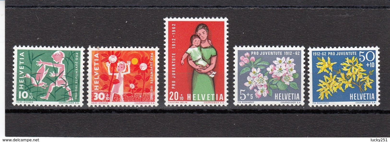 Suisse - Année 1962 - Neuf** - Pro Juventute - N°Zumstein 193/97** - 50 Ans Pro Juventute - Nuevos