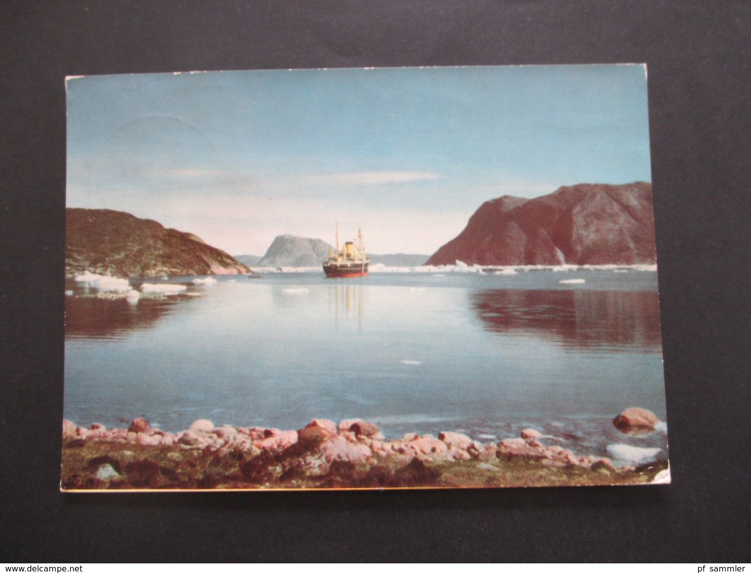 AK Grönland 1961 Dodthab Bay Mit M/S Umanak Grönland Trading Fleet. Mit Sonderstempel - Storia Postale