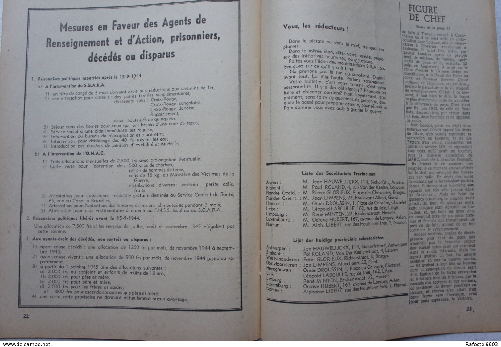 Revuesx4 Revue UNION des Services de Renseignement et d'Action Belgique n°1-4 Résistance Guerre WW2