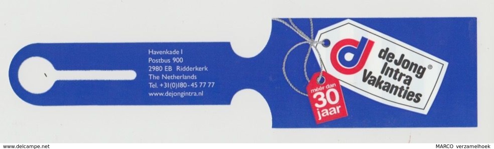 Luggage Tag-kofferlabel De Jong Intra Vakanties Ridderkerk (NL) - Aufklebschilder Und Gepäckbeschriftung