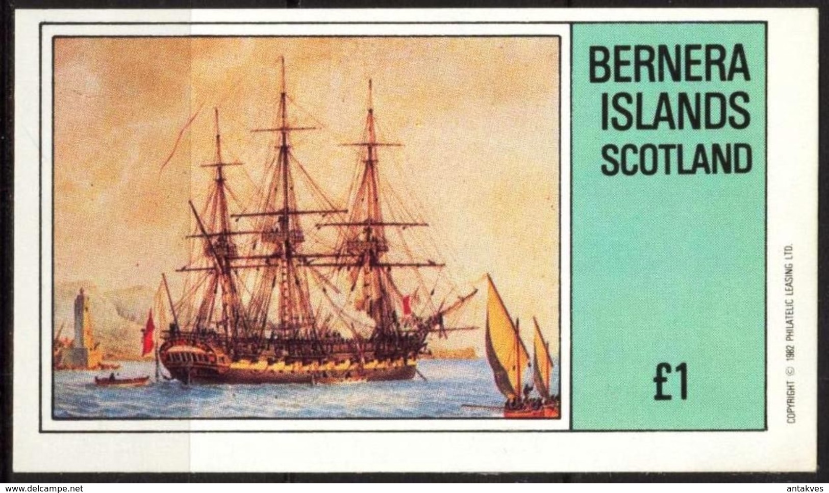 {B026} Ships Boats VI S/S 1,00 £ MNH** LABEL Cinderella !! - Local Issues