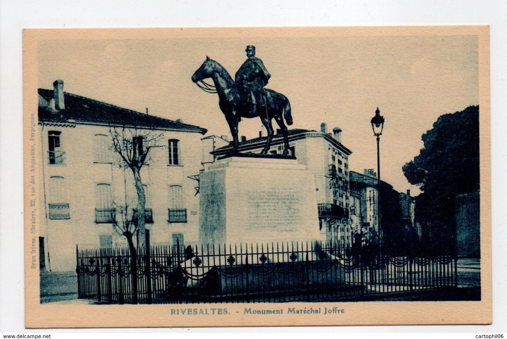 - CPA RIVESALTES (66) - Monument Maréchal Joffre - Edition Brun - - Rivesaltes