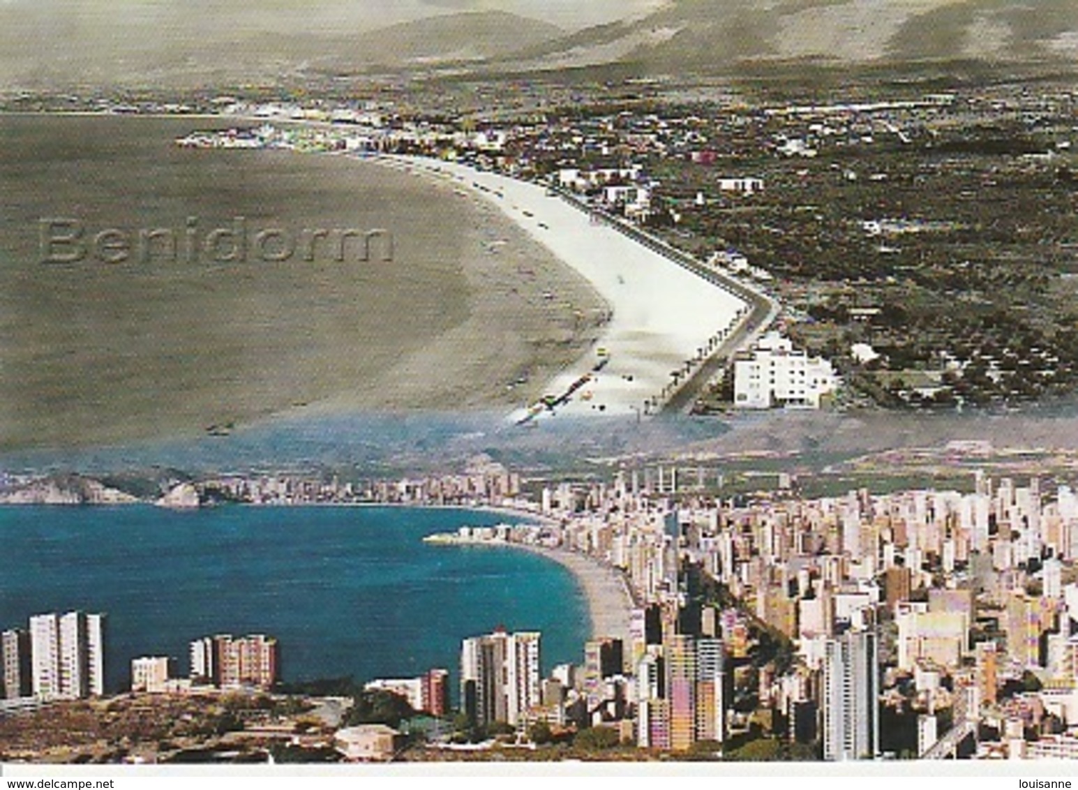 20 / 6 / 81. - BENIDORM  -  VUE  GÉNÉRALE  1 9 5 5  -  2 0 0 5  -  CPM - Alicante