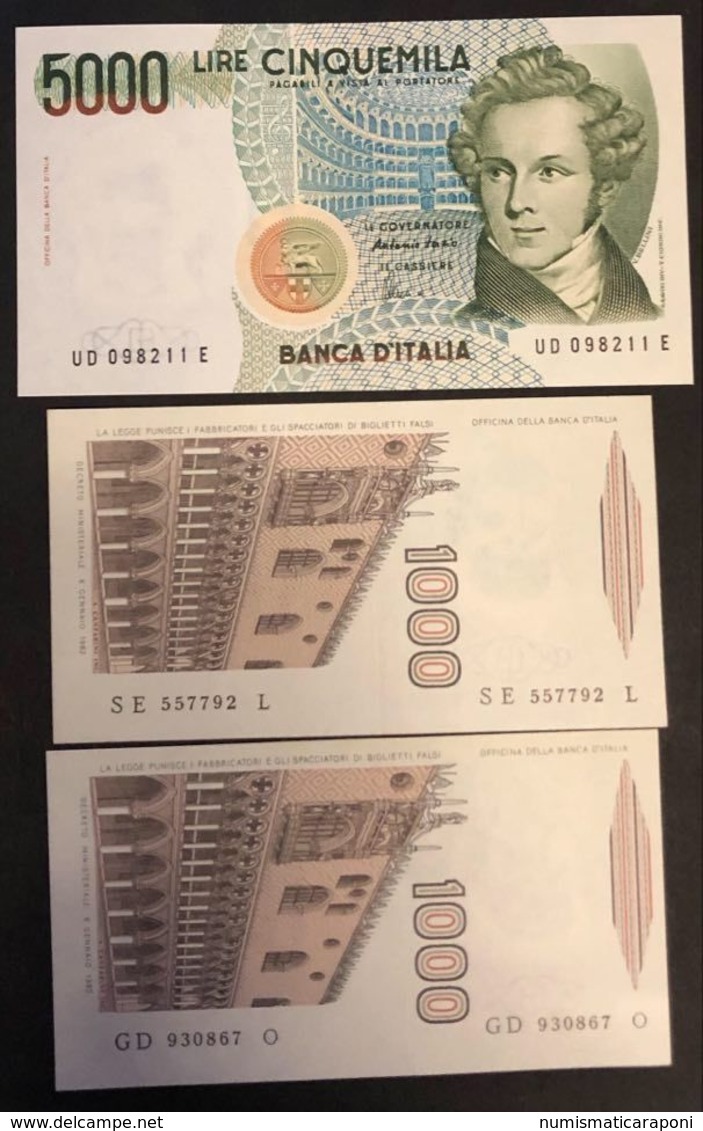 1000 Lire Marco Polo E + D + 5000 Bellini D Q.fds LOTTO 1948 - Verzamelingen