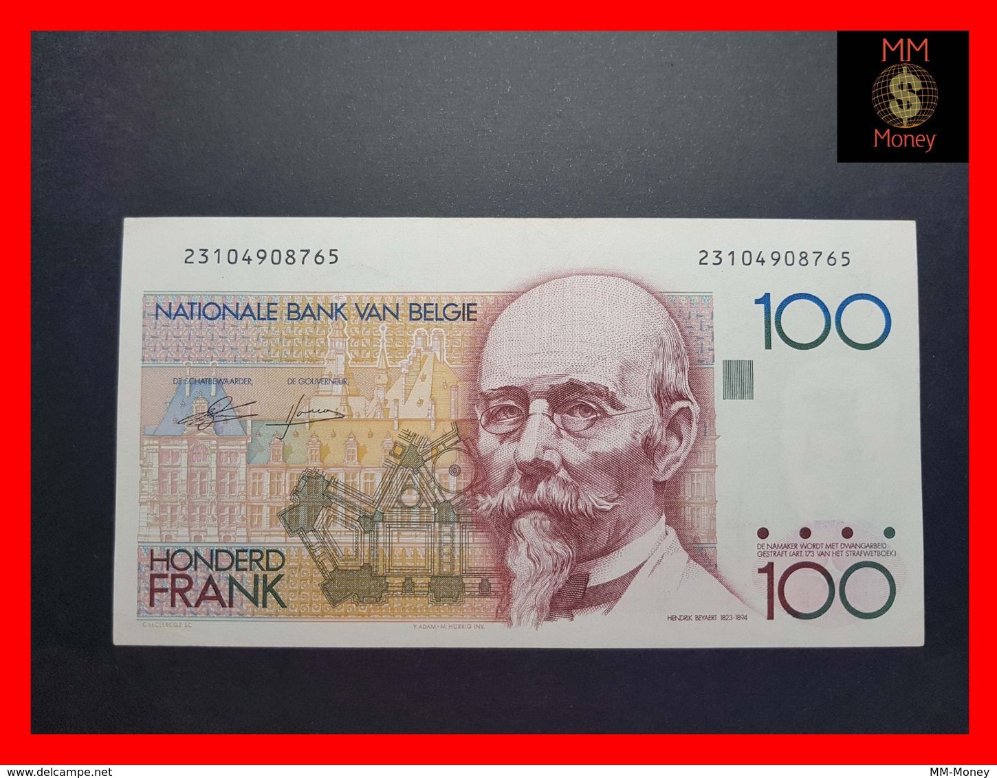 BELGIUM 100 Francs 1982  P. 142 Sig. Genie-Godeaux  VF+ - 100 Franchi