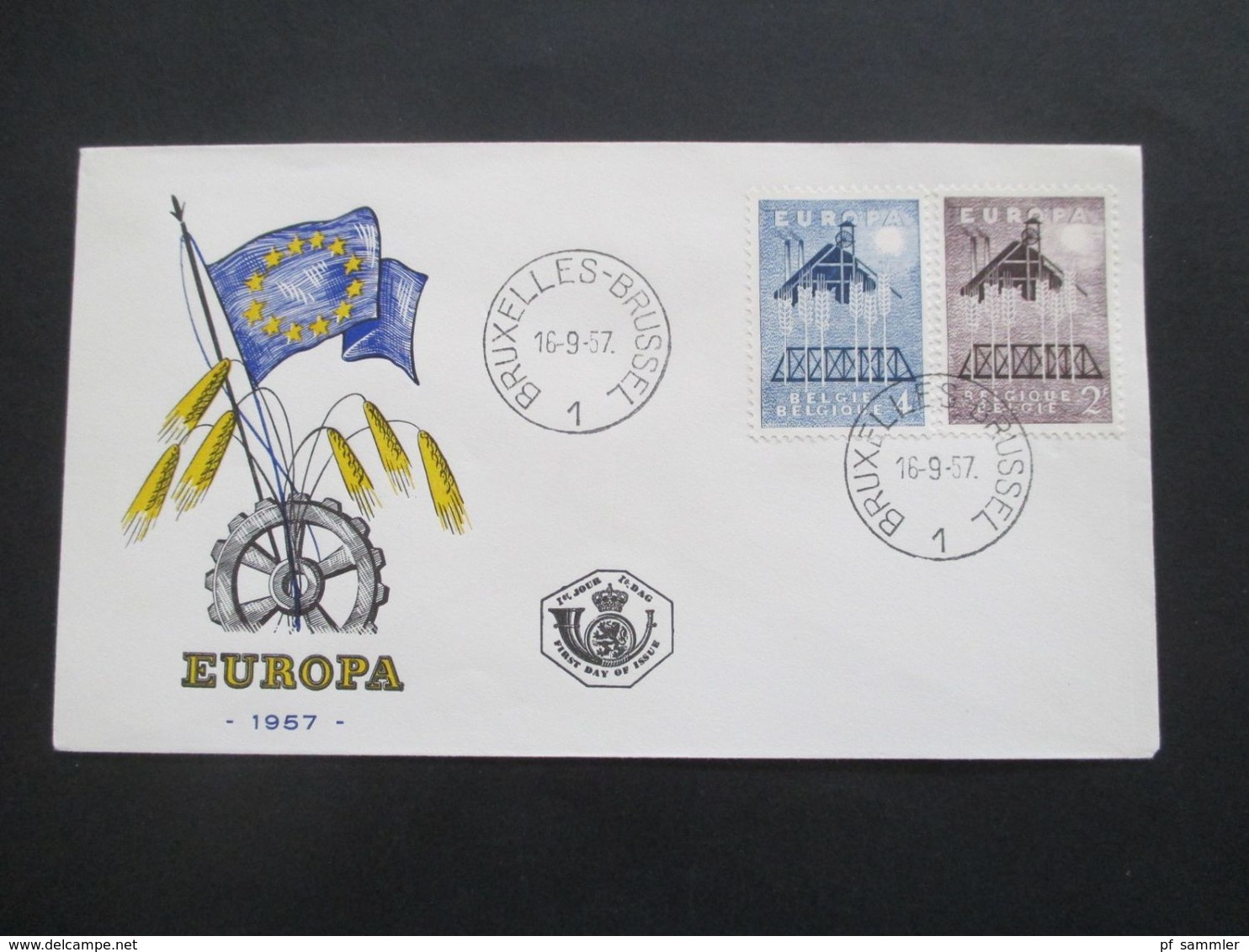 Europa 1957 Schmuck FDC 4 Stk. Je 1x Luxembourg, Belgien, Italien Und Frankreich - 1957