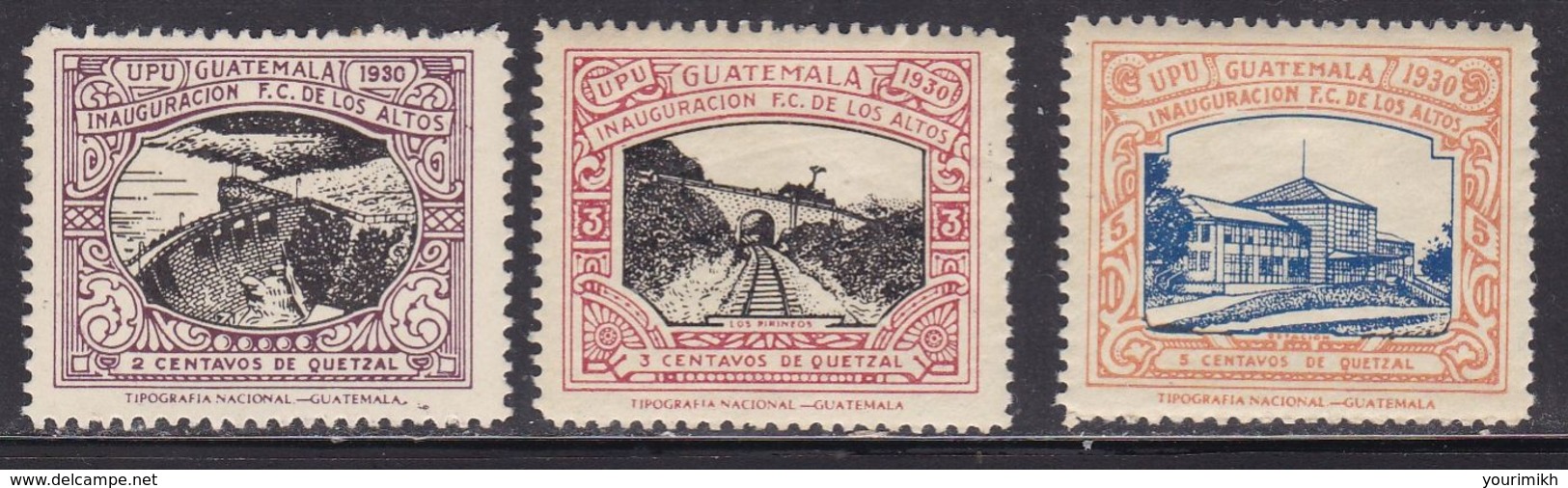PRE-1950 GUATEMALA  Trains Railway MH* CV 8,5€ - Trenes