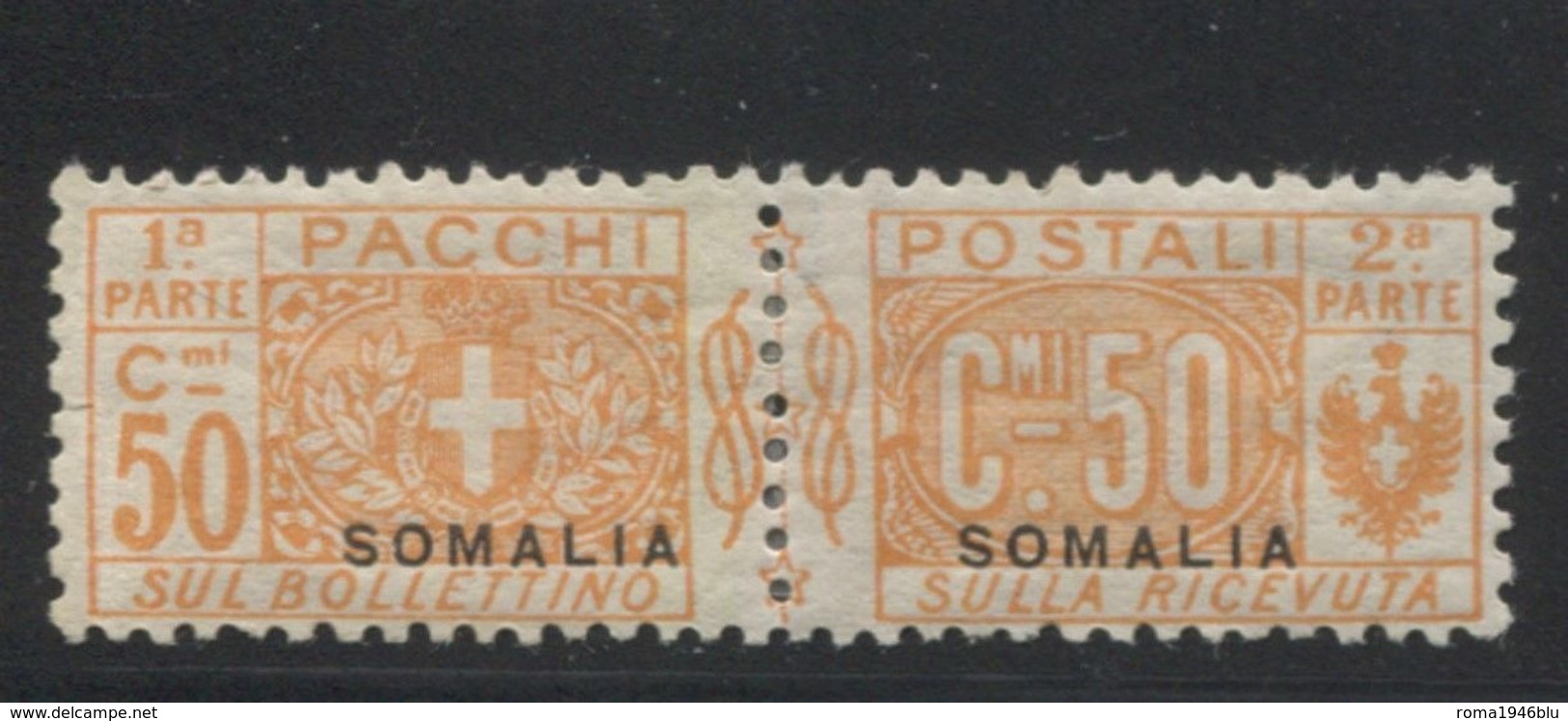 SOMALIA 1923 PACCHI POSTALI 50 C. * GOMMA ORIGINALE - Somalia