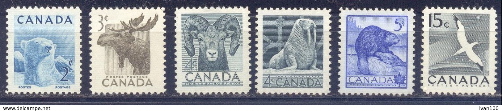 1953. Canada, Wild Life, 6v, Mint/* - Neufs