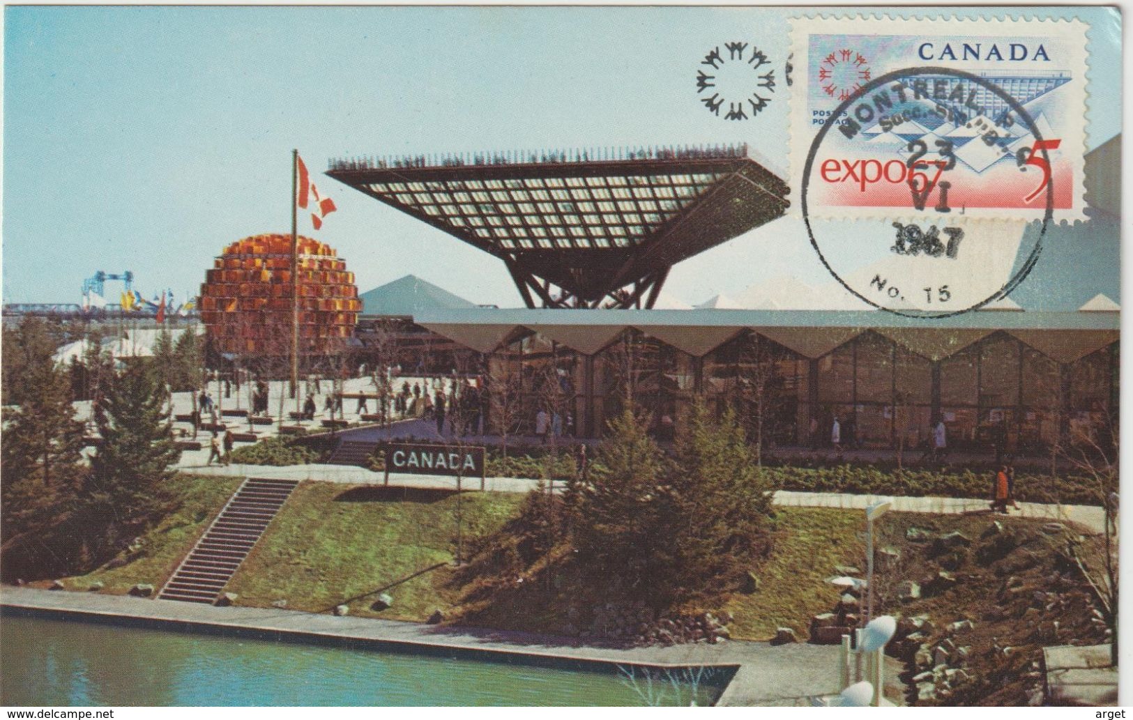 Carte Maximum CANADA N° Yvert 390 (EXPO 67) Obl Sp Montréal Gd Ft 23.6.67 (Ed Plastichrome 200) - Tarjetas – Máxima