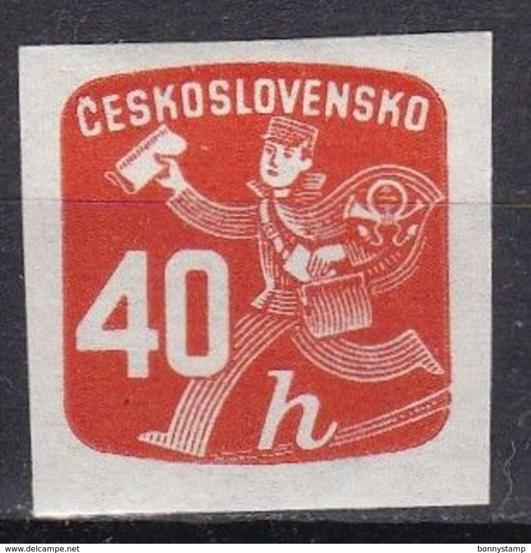 Cecoslovacchia, 1945 - 40h Newspaper Delivery Boy - Nr.P33 MNH** - Newspaper Stamps