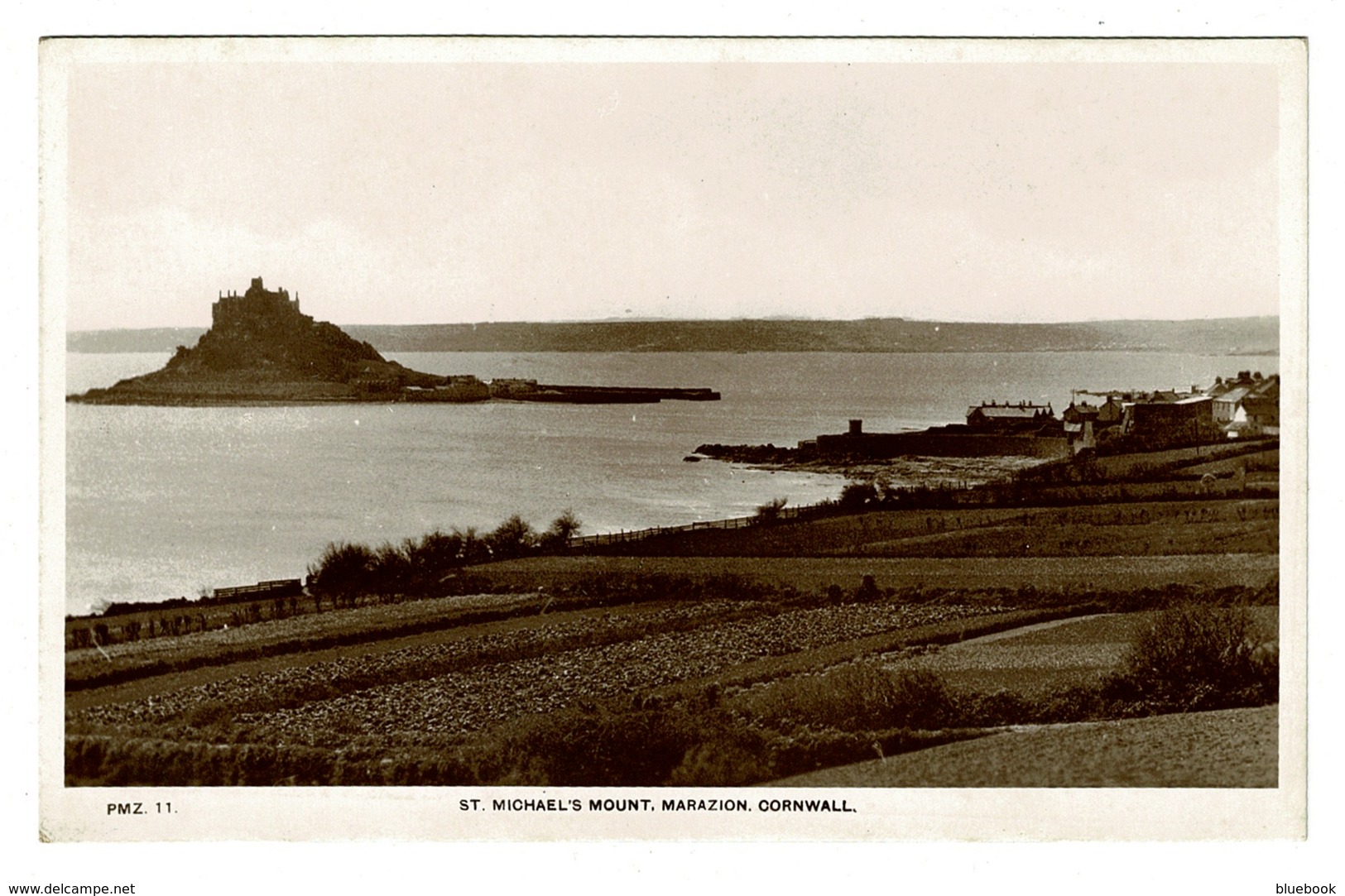 Ref 1373 - Early Real Photo Postcard - St Michael's Mount Marazion Cornwall - St Michael's Mount