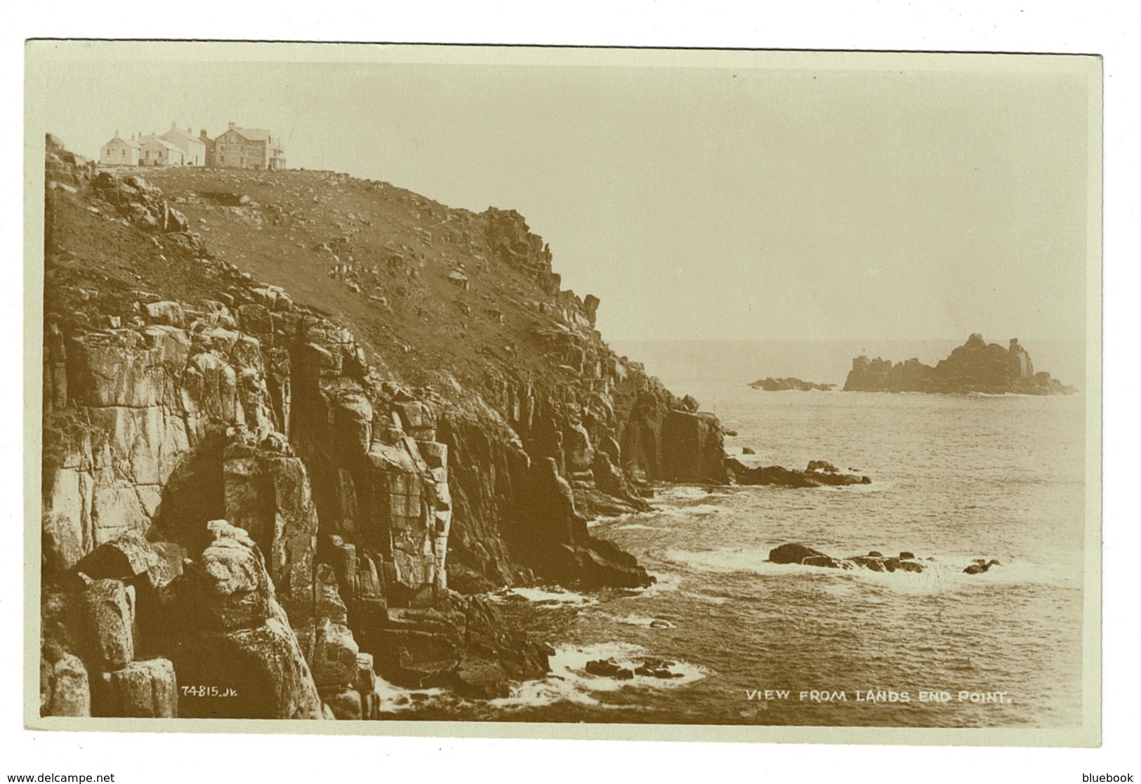 Ref 1373 - 2 X Real Photo Postcards - Land's End With Special Cachets - Cornwall - Land's End