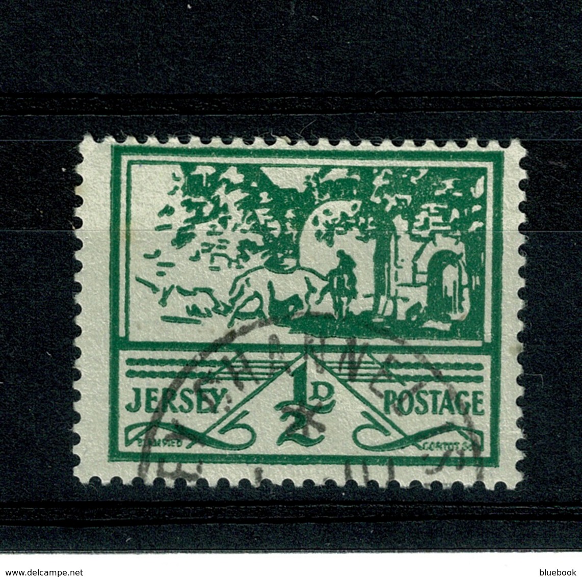 Ref 1373 - 1943 GB Jersey Channel Islands - 1/2d Fine Used Stamp SG 3  - Cat £12 - Jersey