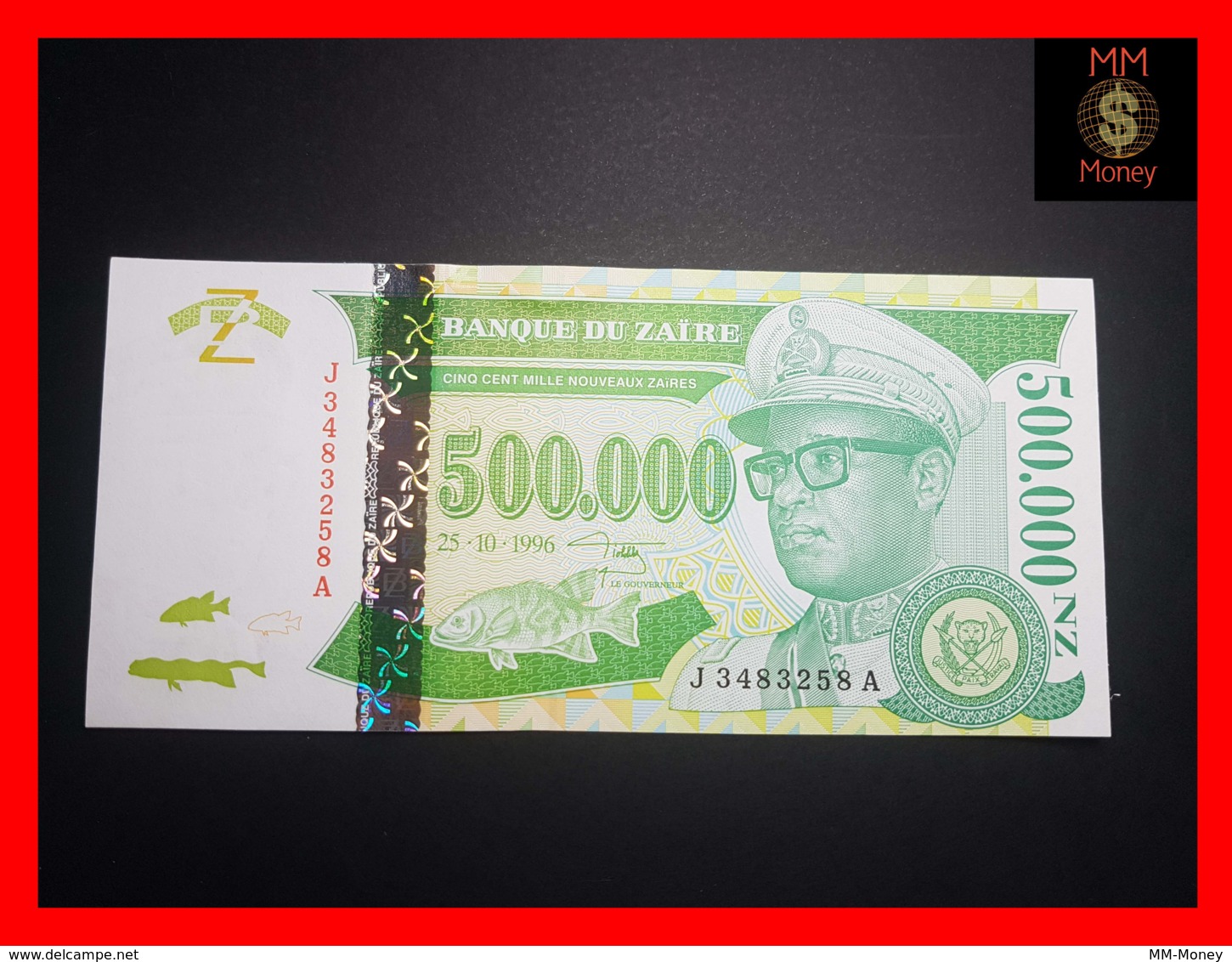 ZAIRE 500.000 500000 Nouveaux Zaires  25.10.1996  P. 78 A  UNC - Zaire