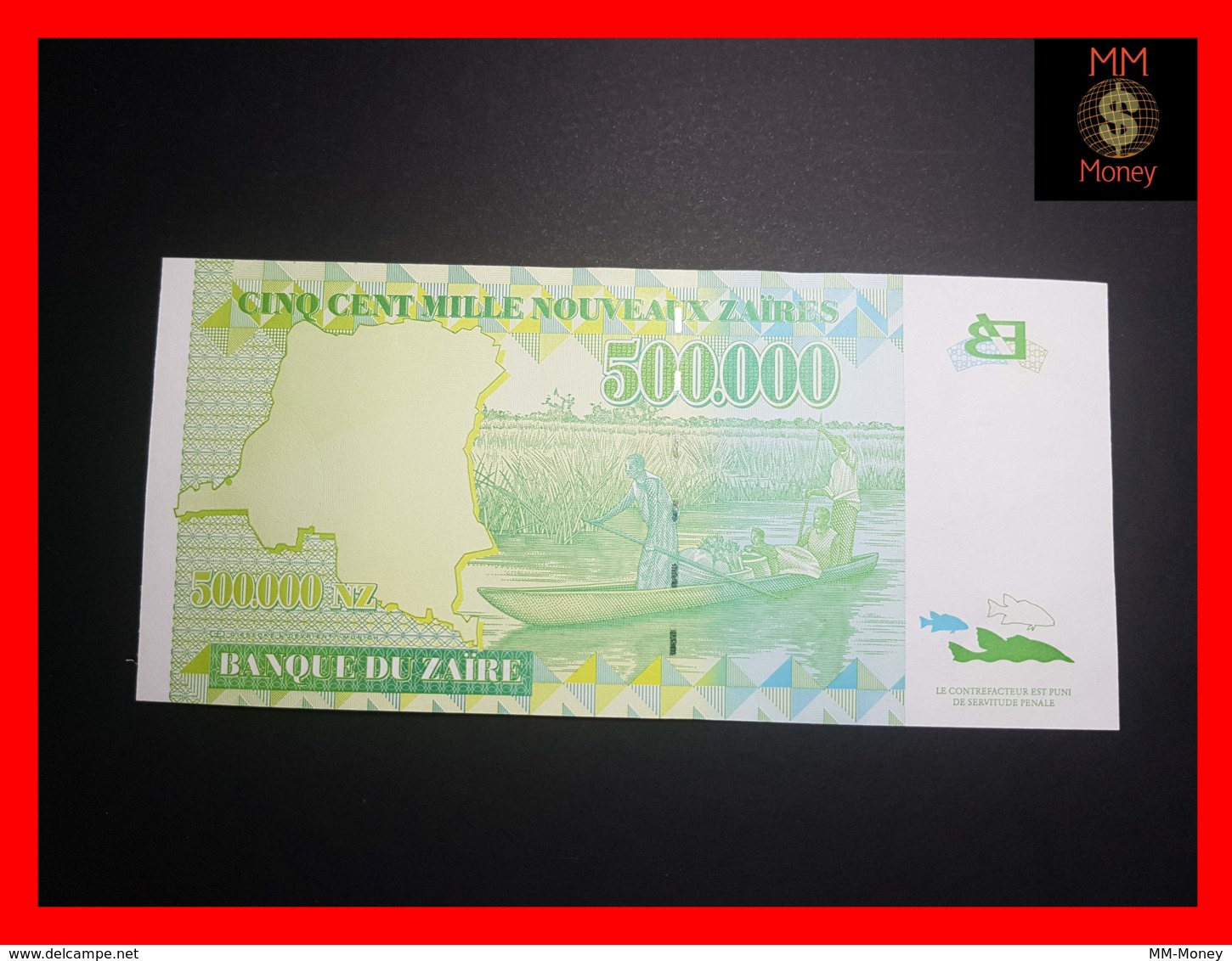 ZAIRE 500.000 500000 Nouveaux Zaires  25.10.1996  P. 78 A  UNC - Zaire