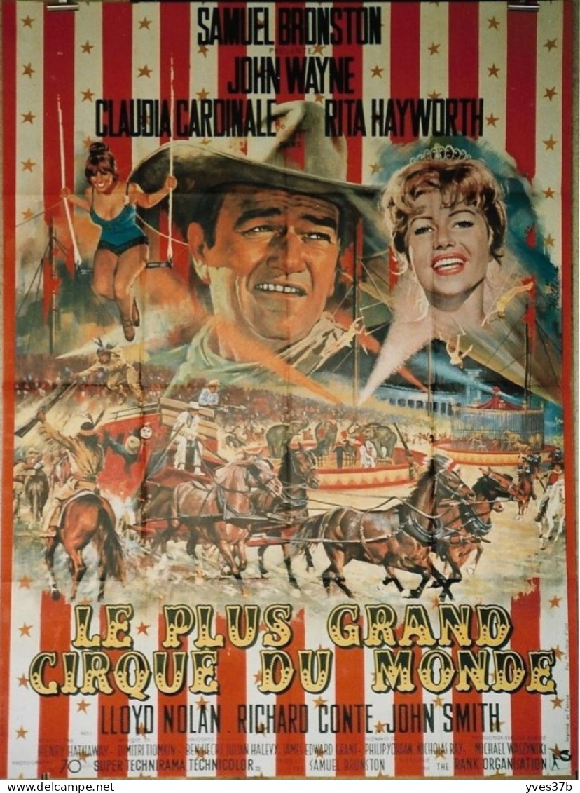 "Le Plus Grand Cirque Du Monde" J. Wayne, C. Cardinale..1964-affiche Originale 120x160-TTB - Posters