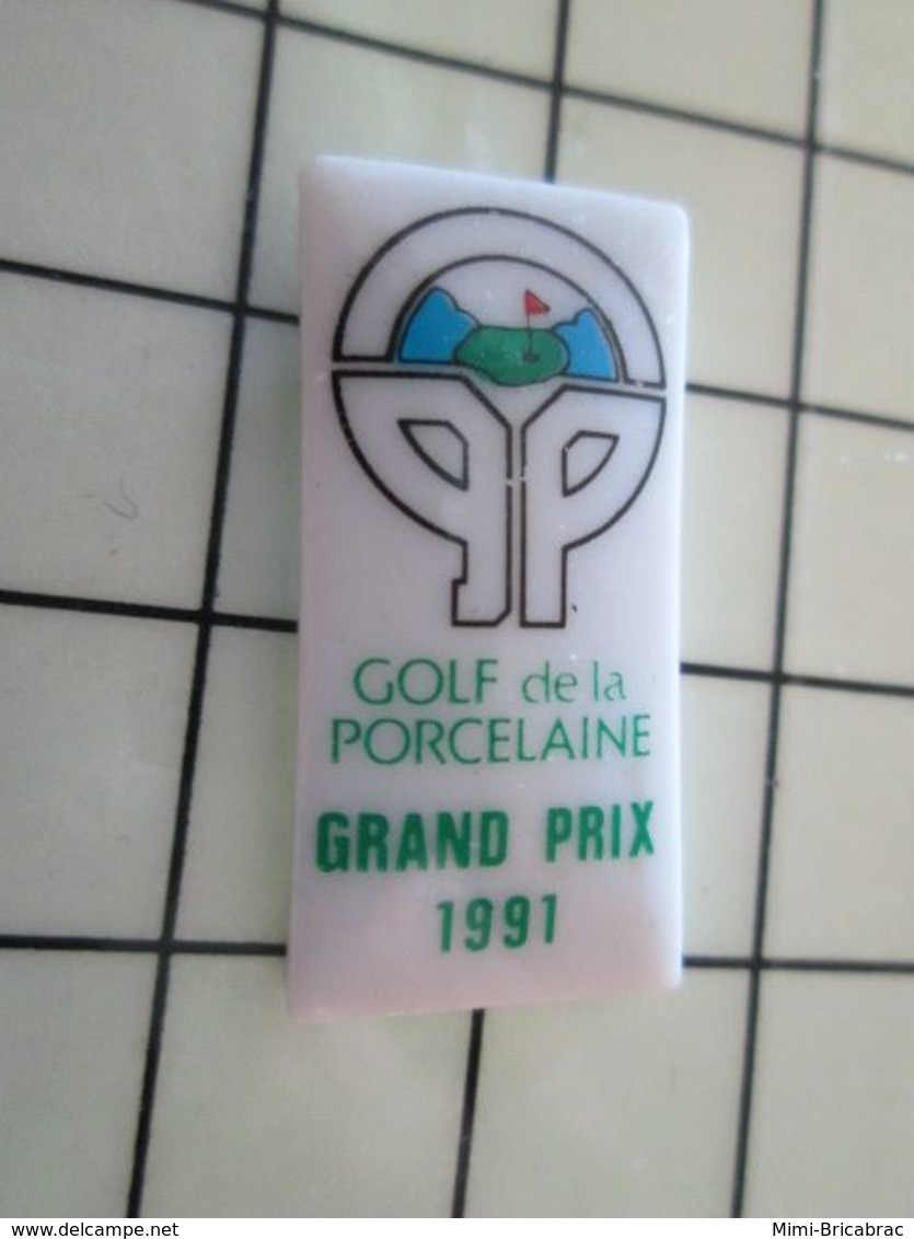 115B Pin's Pins / Beau Et Rare / THEME : SPORTS / Céramique Ou Porcelaine Limoges GOLF DE LA PORCELAINE GRAND PRIX 1991 - Golf