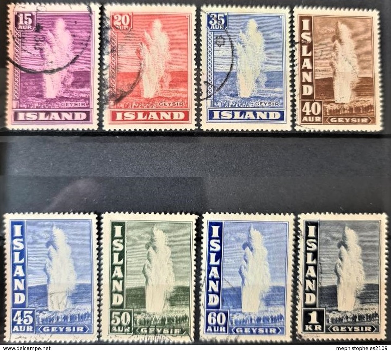 ICELAND - Canceled - Sc# 203, 204, 205, 206, 207, 208, 208A, 208B - Used Stamps