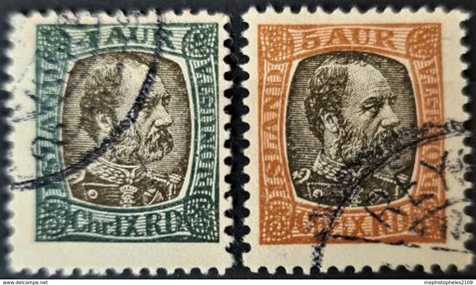 ICELAND - Canceled - Sc# O13, O15 - 4a 5a - Used Stamps