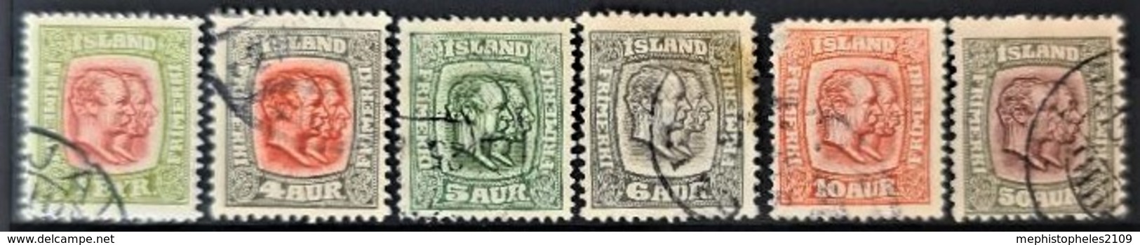 ICELAND - Canceled - Sc# 71, 73, 74, 75, 76, 82 - Oblitérés