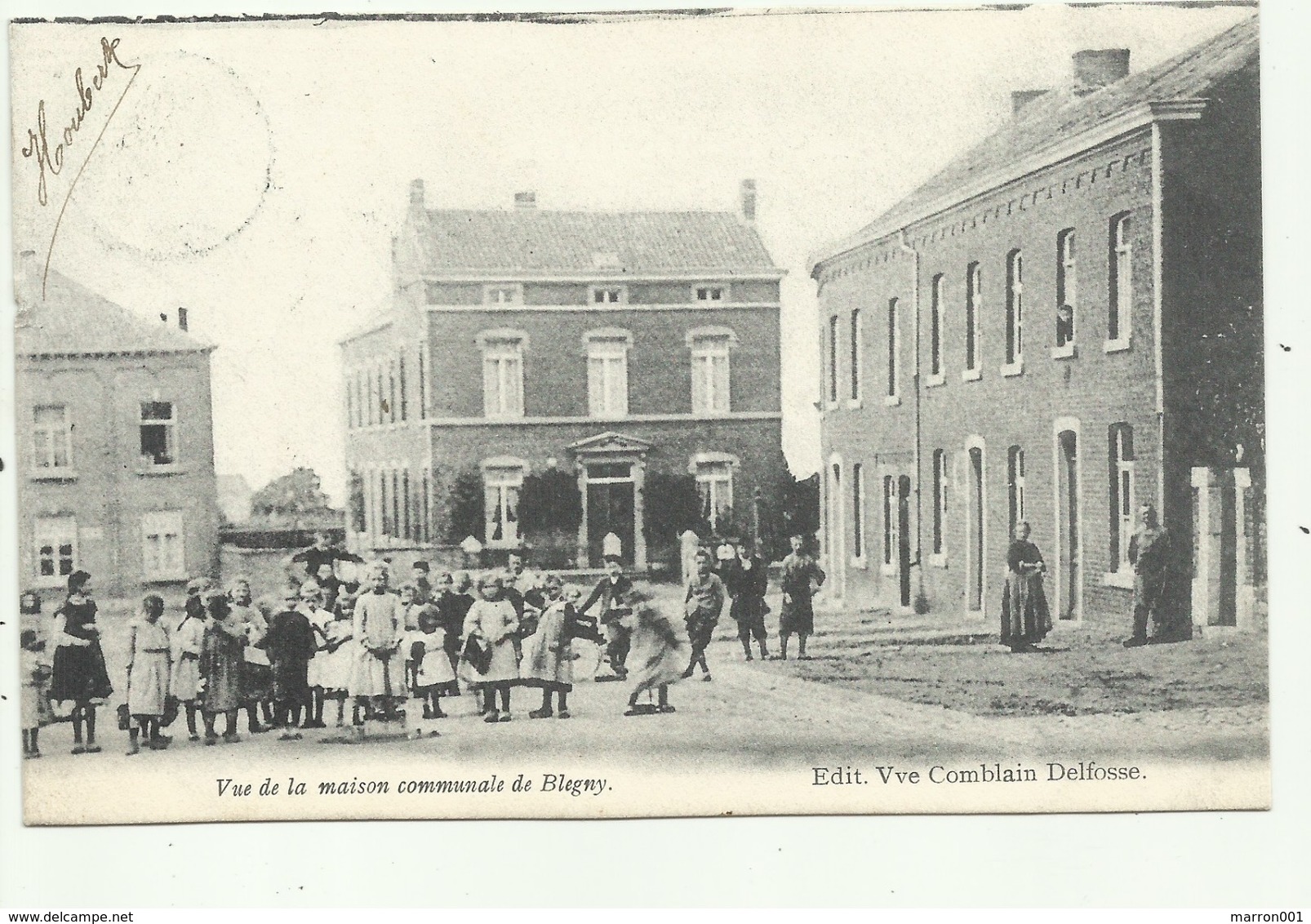 Blegny  -  Vue Maison Communale -  1905 Sterstempel - Blégny