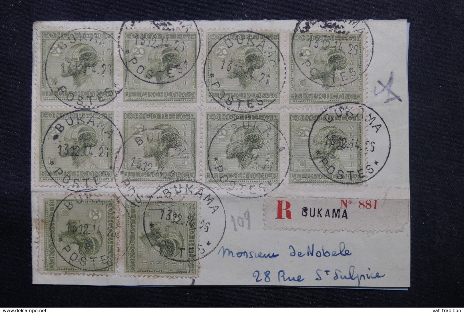 CONGO BELGE - Enveloppe En Recommandé De Bukama En 1925 , Affranchissement Plaisant  - L 62735 - Lettres & Documents