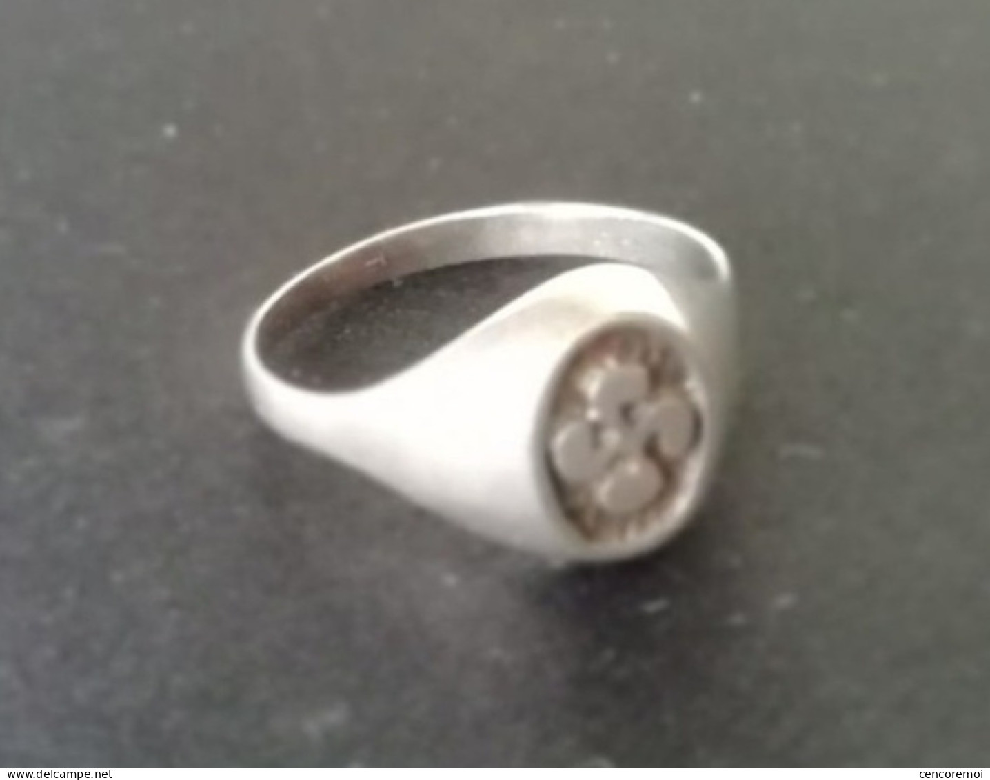 Ancienne Bague En Argent Croix Pays Basque - Rings