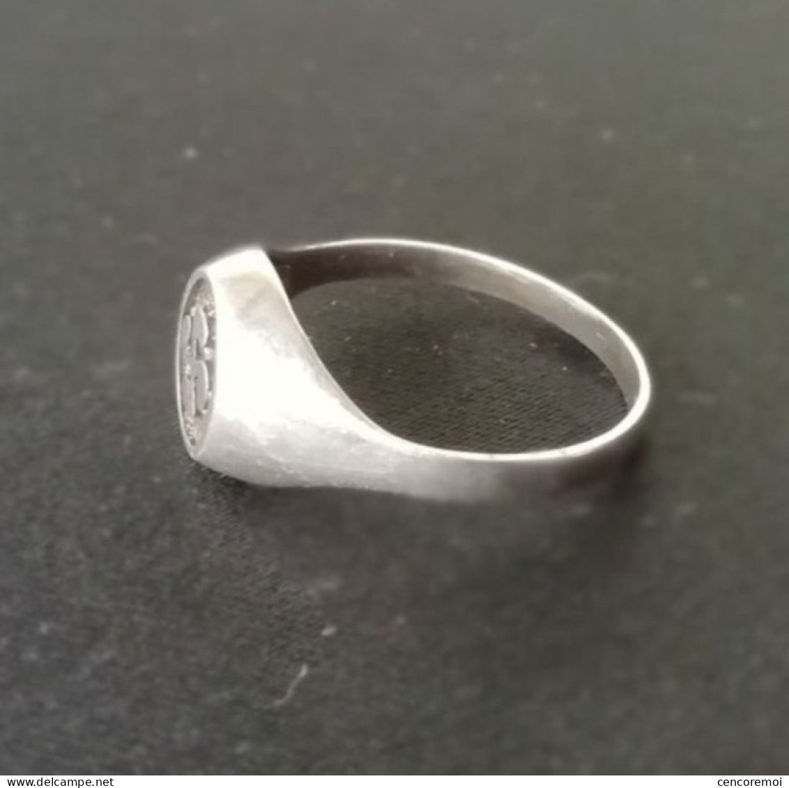 Ancienne Bague En Argent Croix Pays Basque - Rings