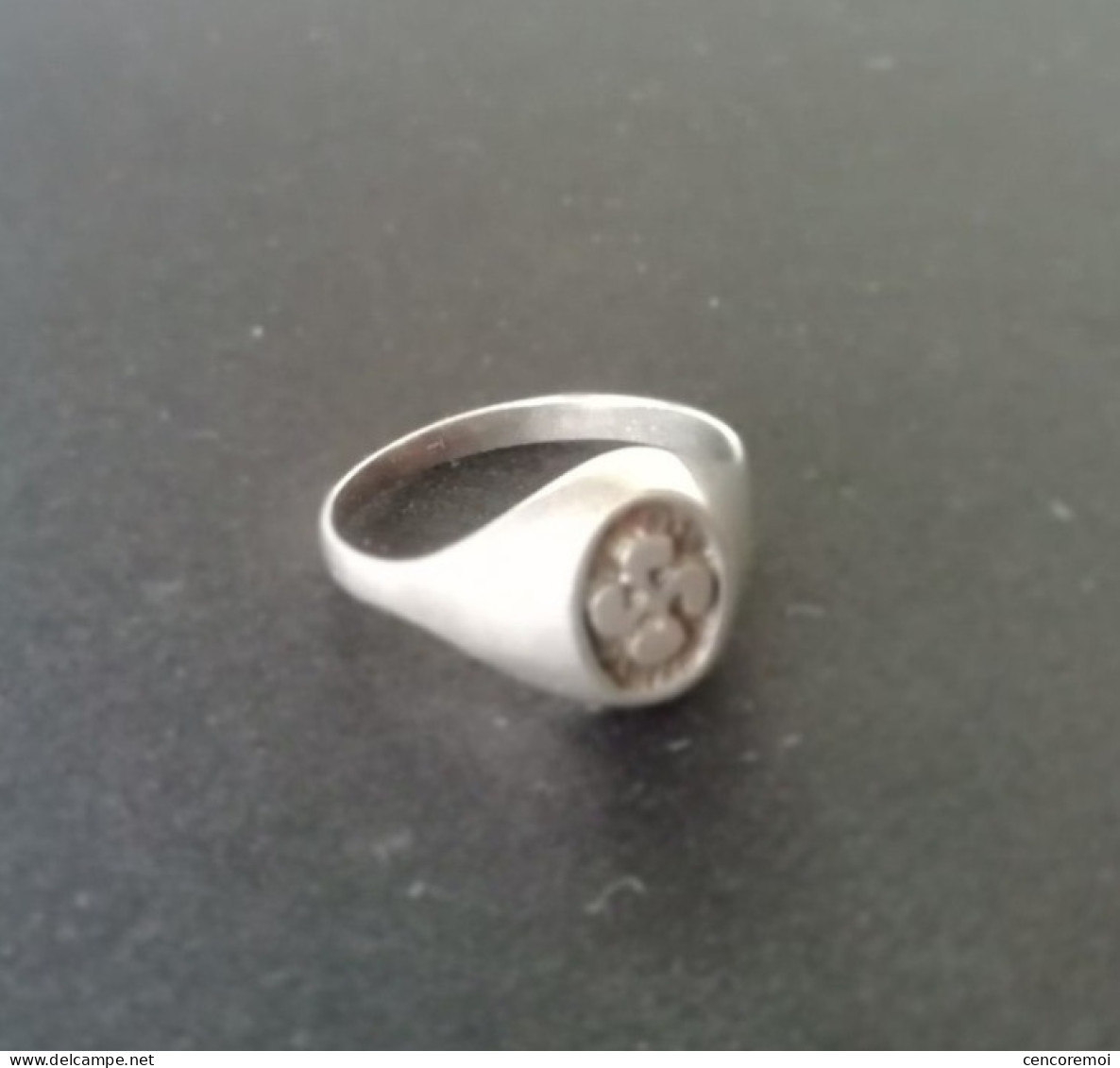 Ancienne Bague En Argent Croix Pays Basque - Rings