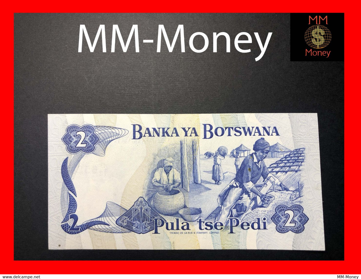 BOTSWANA  2 Pula 1982  P 7  "sig. Mmusi - Kikonyogo"     XF - Botswana