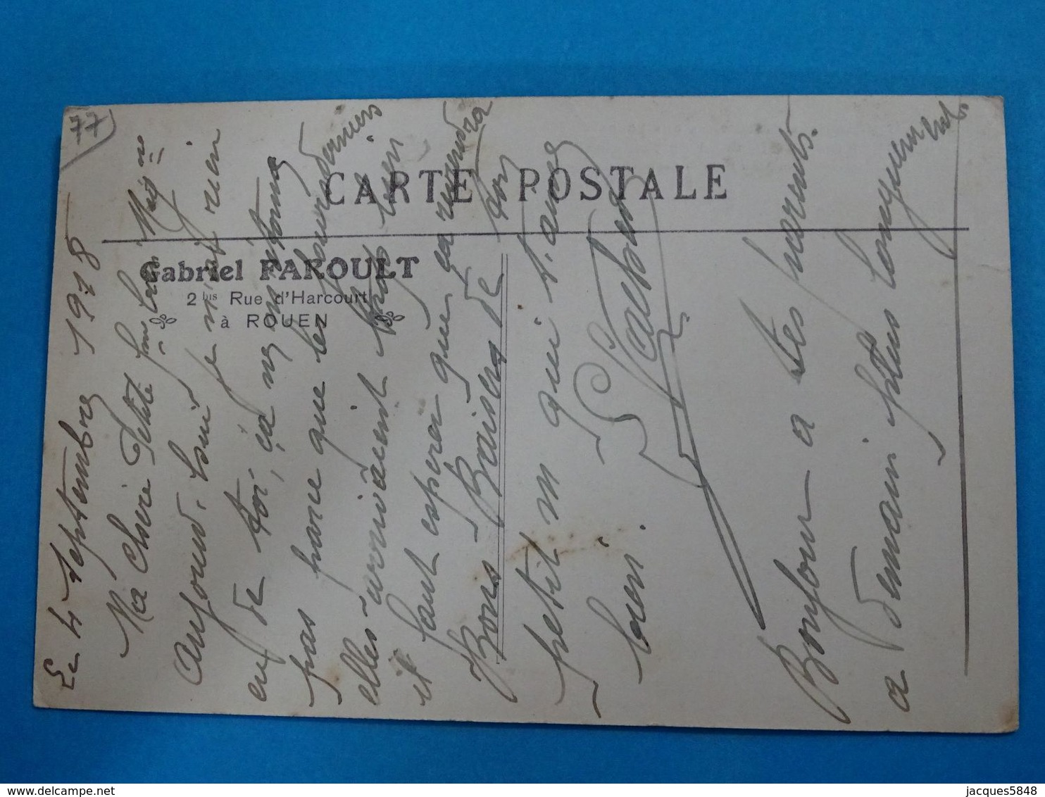 77 ) Ormesson " Carrières Des Grottes Aux Loups " GABRIEL FAROULT Propriétaire "  : Année 1918 : EDIT : - Autres & Non Classés