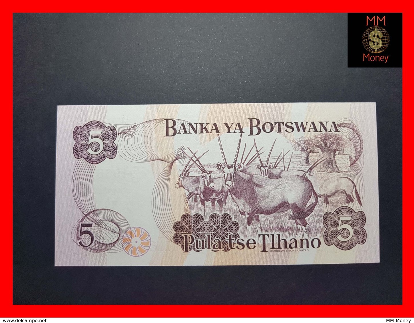 BOTSWANA 5 Pula 1992  P 11  UNC - Botswana