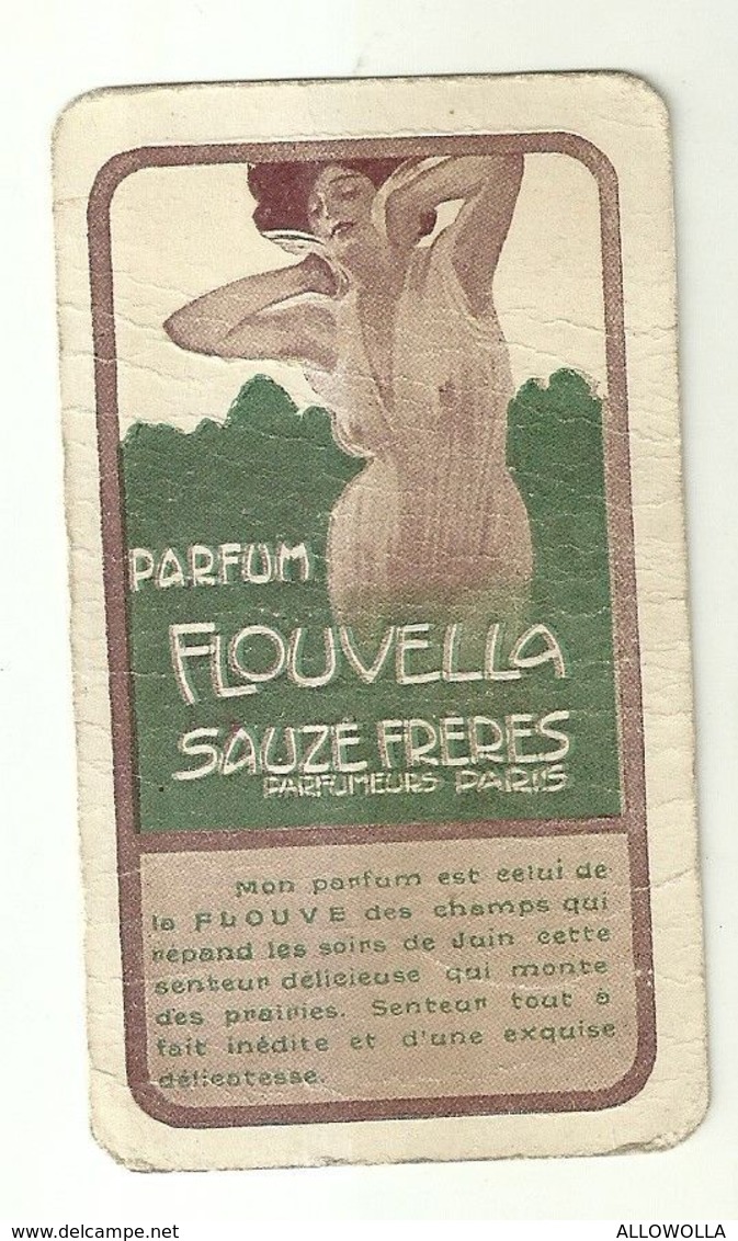 8263" CARTA PUBBLICITARIA PARFUM FLOUVELLA-SAUZE FRERES PARFUMEURS-PARIS "TIMBRO "IL CANTONE PROFUMERIA SIGNORILE-TORINO - Anciennes (jusque 1960)
