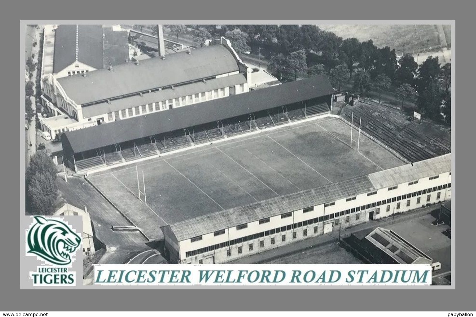 CARTE DE STADE . LEICESTER  ANGLETERRE   WELFORD ROAD  STADIUM  ANNEE 50    # DM. 014 - Football