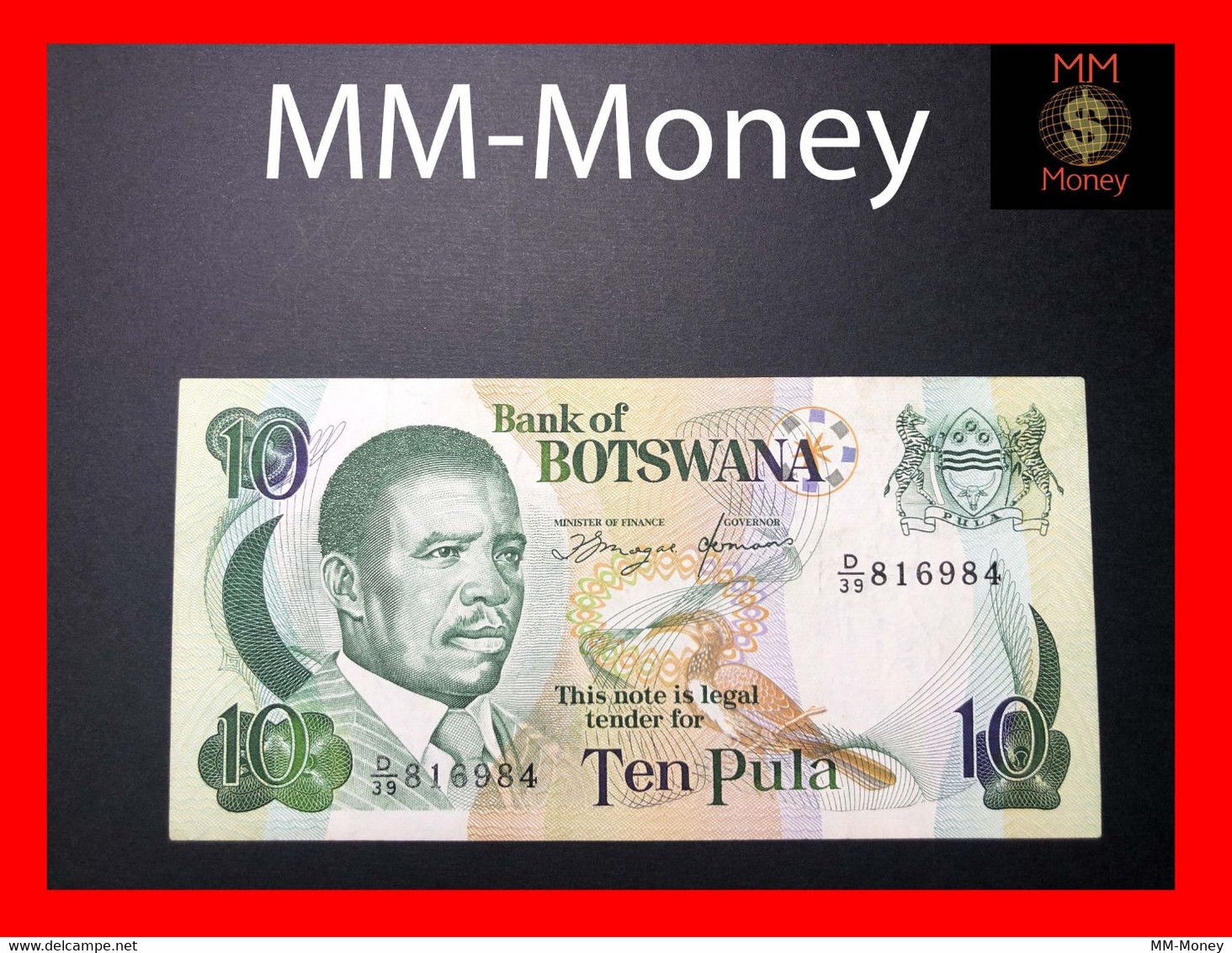 BOTSWANA 10 Pula 1992  P. 12  Printer H&S     XF - Botswana