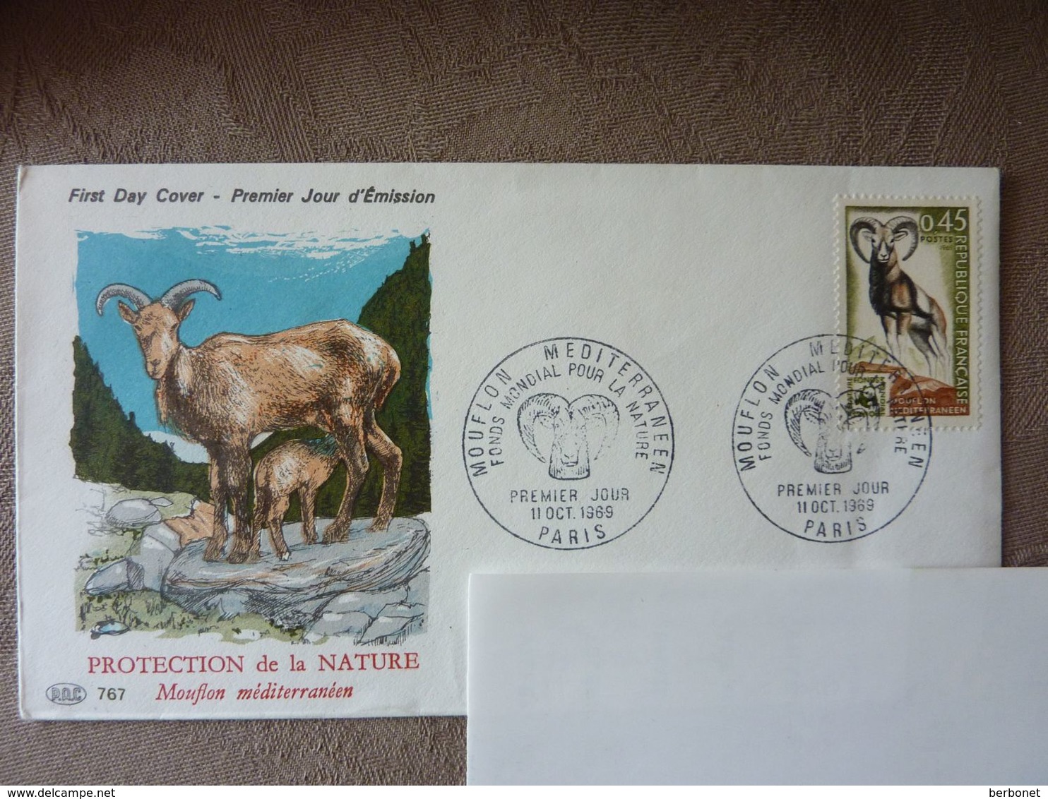 1969  Protection De La Nature  Mouflon Méditerranéen  Y&T= 1613   (adresse Cachée)  Parfait état - 1960-1969