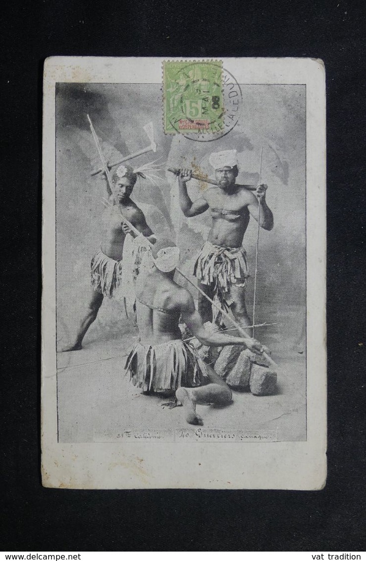 NOUVELLE CALEDONIE - Affranchissement Groupe 5ct De Nouméa Sur Carte Postale  En 1905 Pour La France - L 62750 - Cartas & Documentos