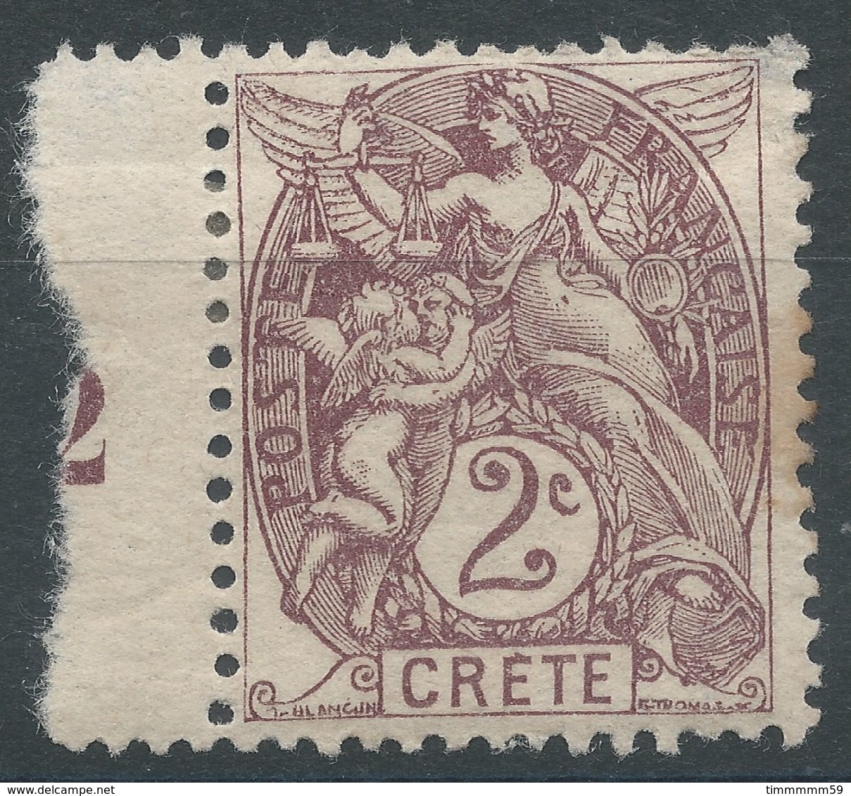 Lot N°56181   N°2 Avec Millesime, Neuf Avec Gomme Et Trace De Charnière - Neufs